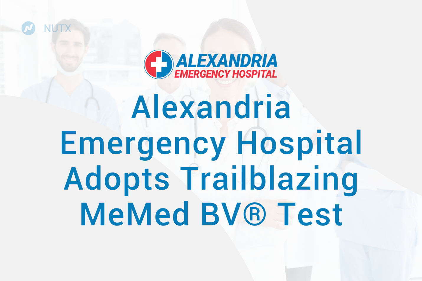 Alexandria Emergency Hospital Adopts Trailblazing MeMed BV® Test