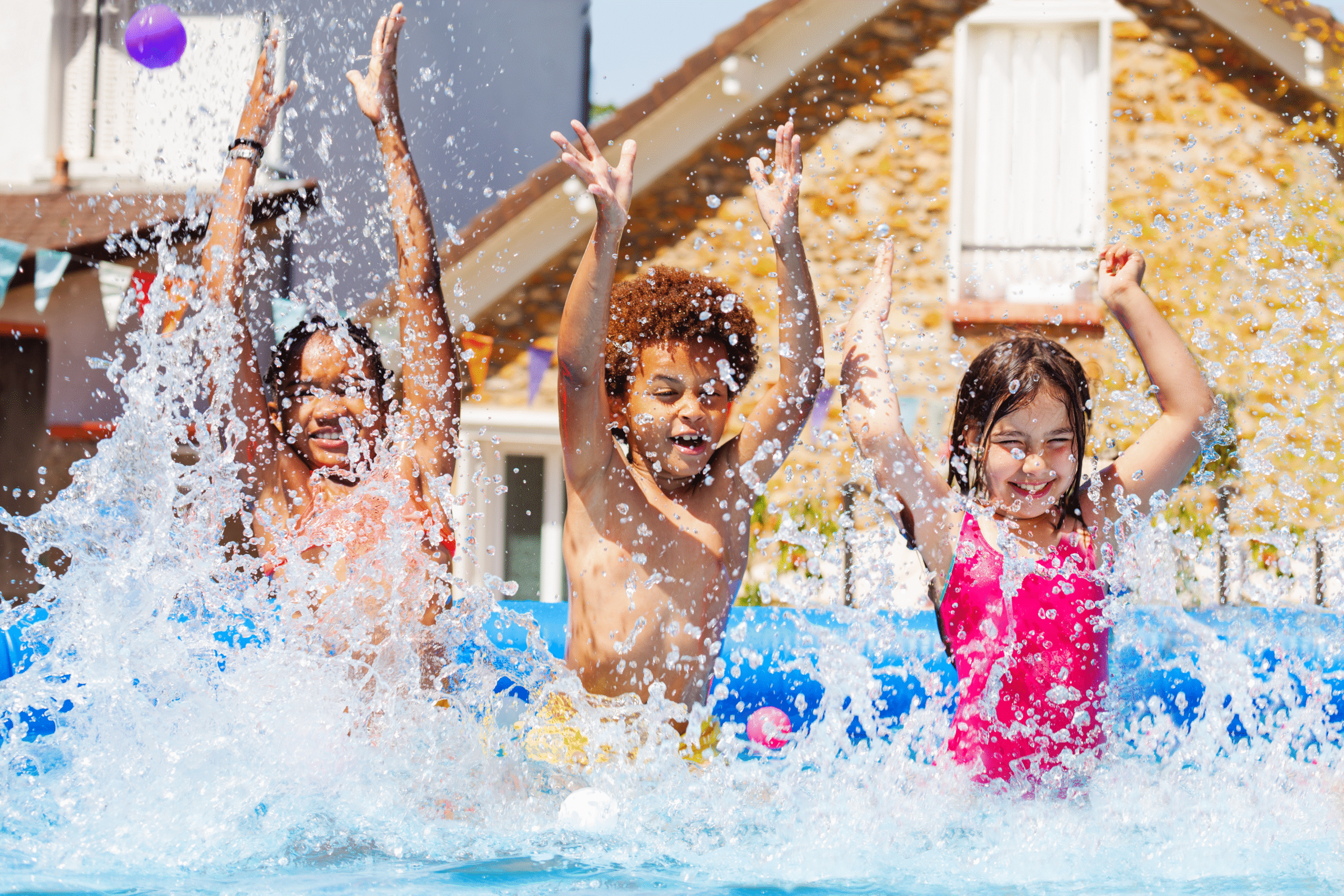 kids in swimming pool